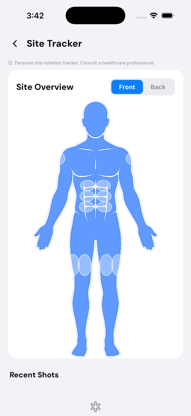 PeptidePal injection Site Tracker